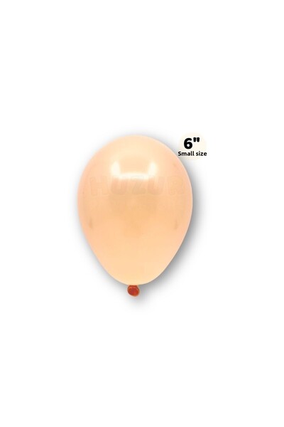 Huzur Party Store Small Mini Size Salmon Colored Macaron Balloon 50 Pieces 6 Inch 15 Cm Party Balloon Soft Color Birthday Decoration