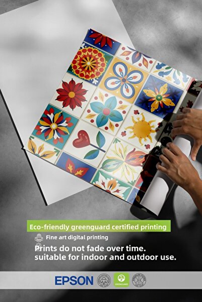 Postifull Frameless Wall Poster, Mixed Color Squares, Illustration, Maximalist, Red Color Poster, 202