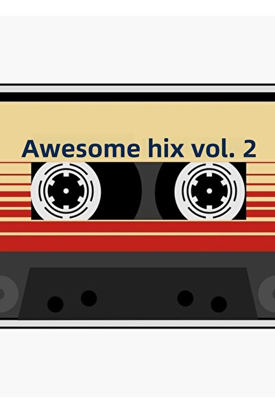 Universal Υπέροχο, Μιξτάπ Τόμος 2, Κασέτα, Ρετρό, Ξύλινη Αφίσα Τραπεζιού, Δια...