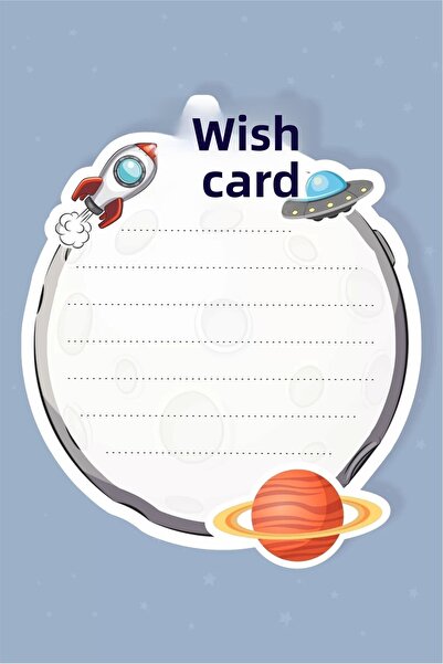 neşeli günlerim 20 Κάρτες ευχών με θέμα το διάστημα - Χοντρό χαρτί