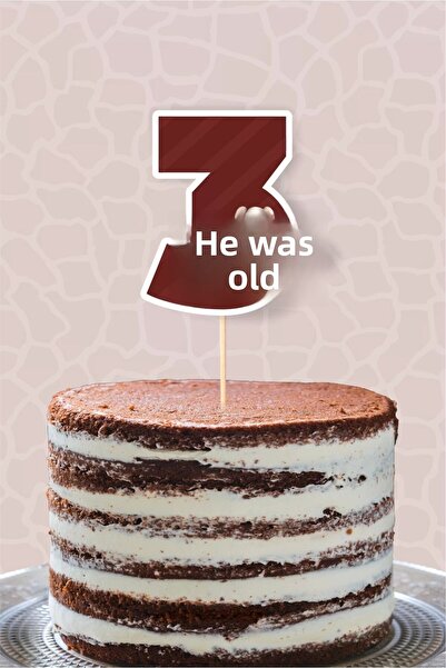 neşeli günlerim Safari Pastel 3 ετών (τρία) Στολίδι Τούρτας *χοντρό χαρτί