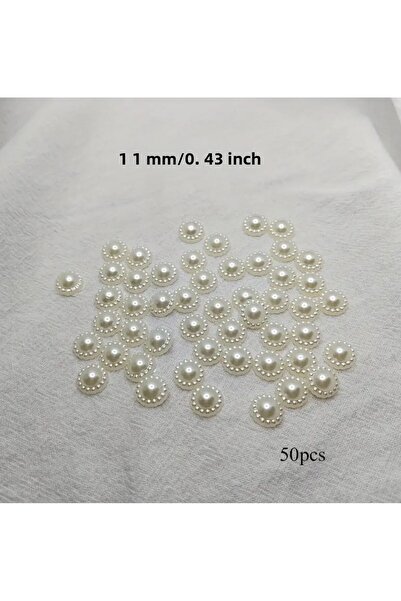 SavBrand 30 τεμάχια μοτίβο λουλουδιών Half Pearl Decoration Υλικό, Χειροτεχνί...