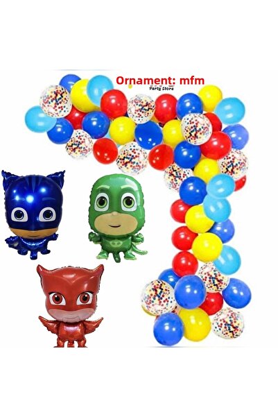 MFM Party Pijamask Foil Chain Balloon Set