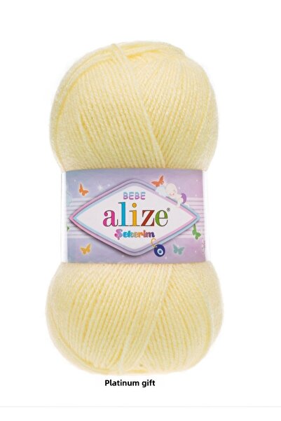 Alize (5 τεμάχια) Şekerim 187 Κίτρινες πλεκτές κλωστές για γιλέκο, ζακέτα, κα...