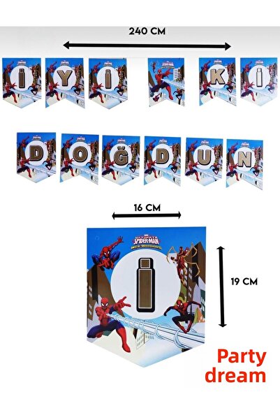 partyrüyası Banner pentru decorațiuni de ziua de naștere cu scrisoare de la S...