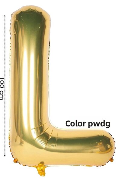 renk party Foil Balloon Letter L Helium Balloon 100 cm Gold Color - Letter L ...