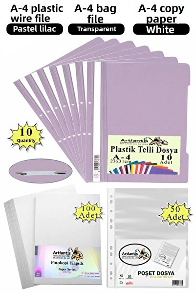 Artlantis Ring Binder Plastic A4 10 Pcs Bag Binder 50 Pcs A4 Copy Paper 100 P...