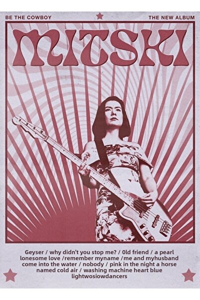 Universal Mitski Be The Cowboy - Ρετρό Λίστα Τεμαχίων άλμπουμ Ξύλινη ζωγραφικ...