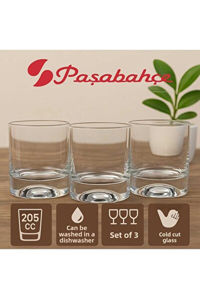 Paşabahçe Holiday 205 Cc Cold Cut Glass Soft Drink Glass 3 Pieces