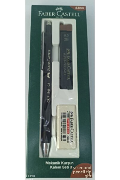 Faber Castell قلم فابر جريب 1345 أسود - تصميم ممحاة وطرف 0.5 مم