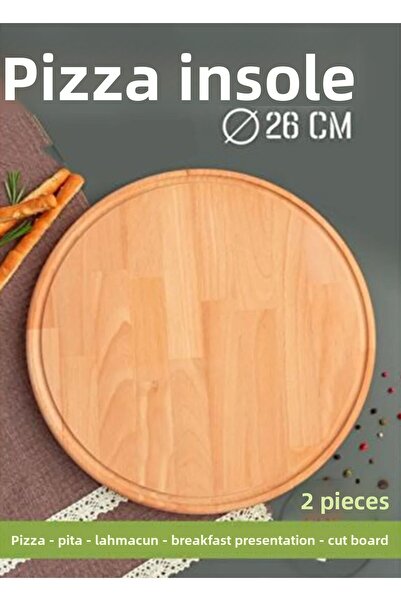 Efsoon Organics طبق بيتزا خشبي بساط بيتزا 32 سم × 2 قطعة