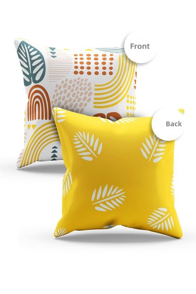 Moud's Double Sided Printed Autumn Patterned 2-Piece Combination Suede Throw Pillow Case