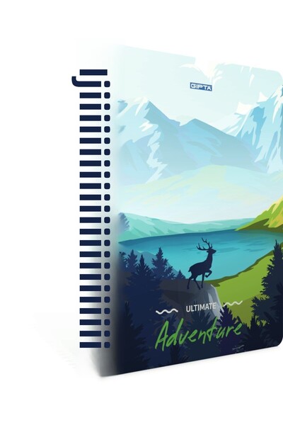 Gıpta غطاء ورقي حلزوني للمغامرة مكون من 80 ورقة مقاس A4 مربعات (4 قطع)