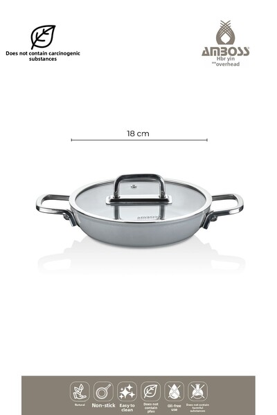 Amboss Sera Nova 13 Piece Gray Ceramic Pots, Pans and Sauces Set