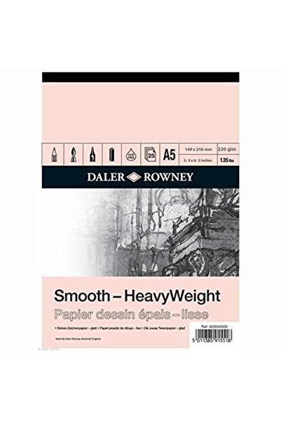 Daler Rowney A5 Heavyweight Sketch Block - 220Gr Technical Drawing Pen