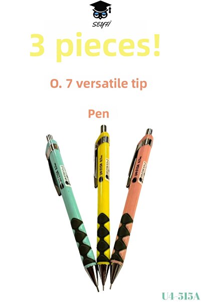 SEYFİKİRTASİYE نماذج ملونة مقاس 0.7 مم - مجموعات أقلام ذات أطراف متعددة