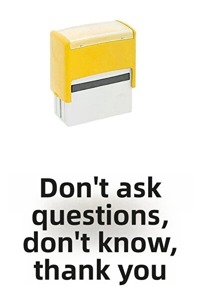 HOPENA لا تسأل، لا أعرف، تصميم خاص، ختم أسود