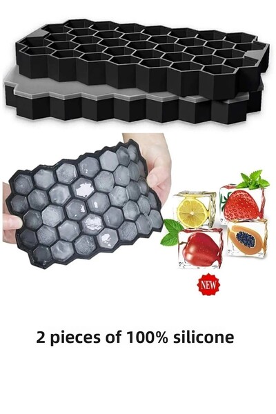 GULHANILE Honeycomb Silicone Ice Box - Ice Cube Cocktail and Fruit Ice Cream ...