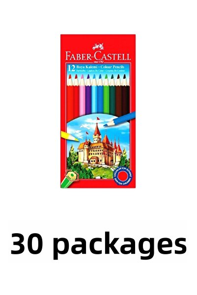 Faber Castell 30 علبة من الورق المقوى 12 قلم طلاء جاف ملون