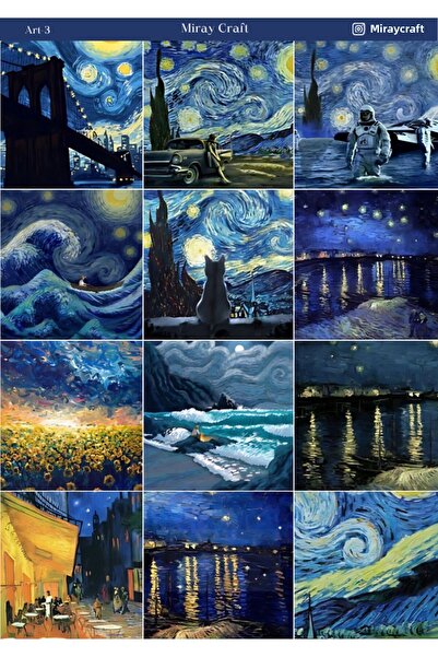 MirayDesign 1 autocolant tematic de artă (12x17 cm) pentru Bullet Journal, al...