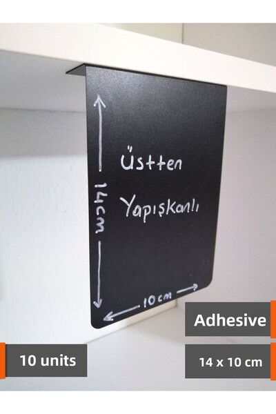 Şeffaf Etiket 10 τεμάχια PVC Μαύρη ετικέτα μαυροπίνακα 14x10 εκ. Αυτοκόλλητη ...