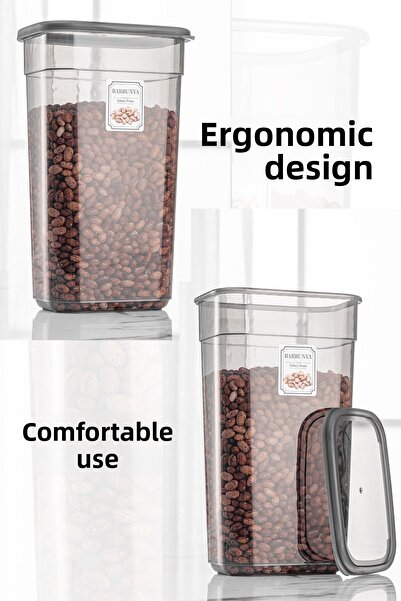 Meleni Home 6-Piece Daisy Jumbo Size Label Rectangular Storage Container Set Microwave and Freezer Compatible 6x3200 ml