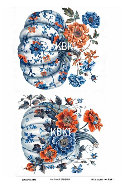 LİNEART سلسلة اليقطين للهالوين - موديل KBK1 ديكوباج نحاسي 30*42 سم