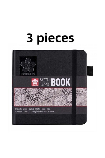 Sakura 140Gr 12X12Cm Off-White Sketchbook - Hard Cover, Penloop Included