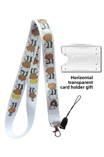 doktorbonem Kafadar Bears Curea lată pentru carduri pentru insignă de identit...