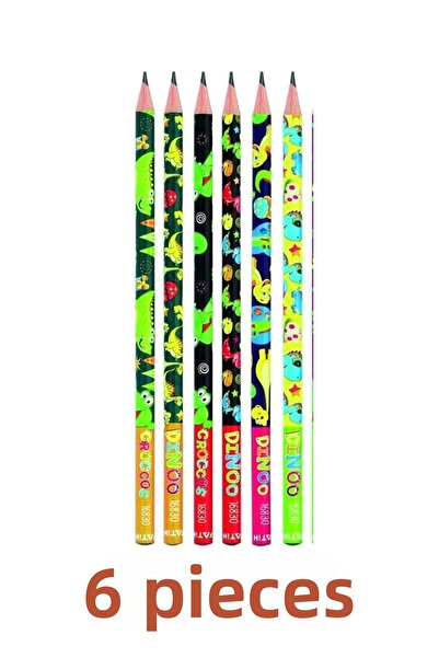Fatih 6 Pieces Dinoo Croccos Pencil