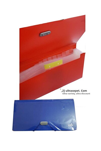 Umix Gusseted Check Document File Blue