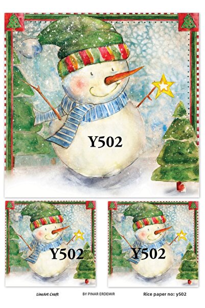 LİNEART ورق ديكوباج نحاسي بنمط رأس السنة الجديدة رقم: SUMMER502 - 29X42 سم