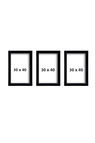 yeditepe hayat 3 BUC 30X40 CADRU NEGRU MDF CADRU MULTI-FOTO