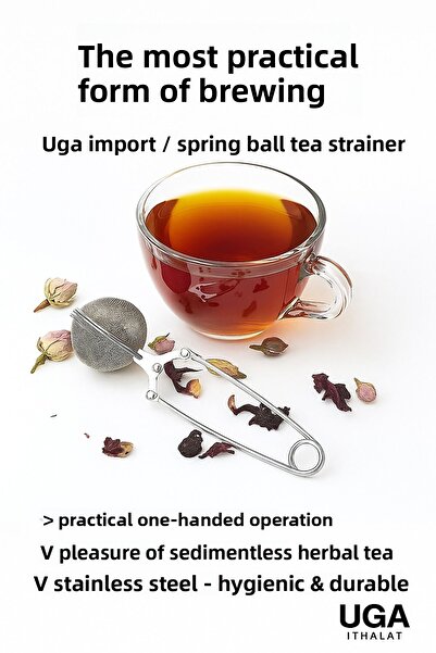 GAT Shop مصفاة تخمير الشاي الأخضر والورد والزيزفون والشاي العشبي 16x5,5 سم