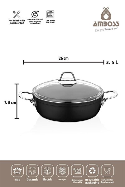 Amboss Set de vase de gătit întunecate din 7 piese