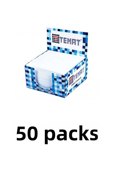 Temat Pachet de 50 Cuburi Bloc Note Alb 500 Bucăți