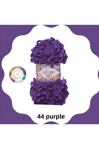 Alize Puffy Fine Hand Knitting Yarn Small Bowknot (Single) - 100 Gr. 14.5 Met...