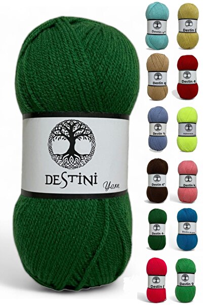 destini 300 متر أسياخ 3-3,5 كروشيه 2.5 متعدد الألوان صوف أطفال حياكة يدوية ست...