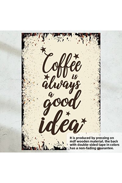 Hayat Poster Home Kitchen Cafe Decoration Coffee Wall Lettering Retro Wood Po...