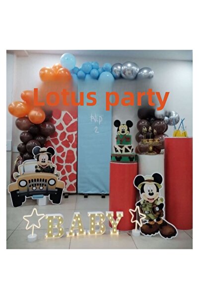 LOTUS PARTY 100 Pieces - Safari - Mickey Mouse Themed Balloon Chain ( Brown -...