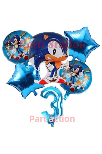 Parti Station مجموعة بالونات فوكس سونيك كونسبت 3 سنوات من العمر، مجموعة بالون...