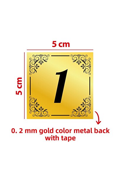 TasarıMarketi Metal Door Apartment - 20-Piece Apartment Table Cabinet Number Set