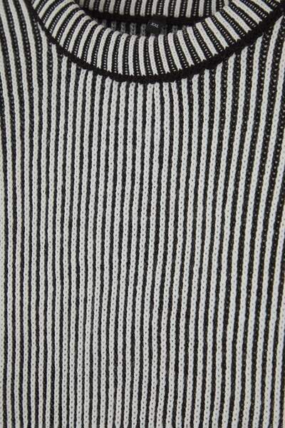 Trendyol Curve Black Corded Crew Neck Knitwear Sweater Tbbaw26An00035