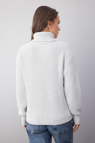 Trendyol Collection Wardrobe Essentials Light Gray Soft Textured Knitwear Sweater | Twoaw26Kz001800