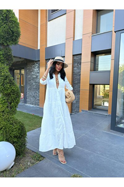 anizmir Μακρύ φόρεμα Kimberly scalloped 2442-08 R11-E-K2