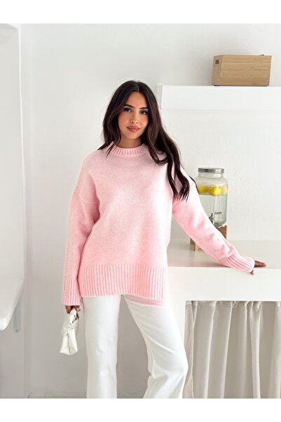 Slim'N Lift Yumuşak Dokulu Oversize Rahat Kesim Salaş Triko Kazak