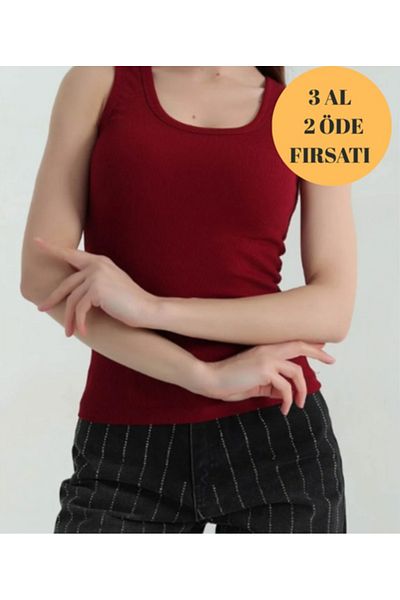 glanour Women's Black Sleeveless Contrast Color Blouse