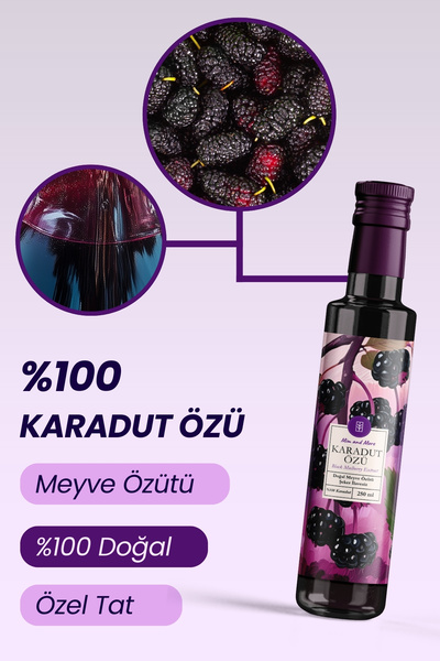 Mim and More Karadut Özü - %100 Doğal, Katkısız, Şeker İlavesiz, 250 ml
