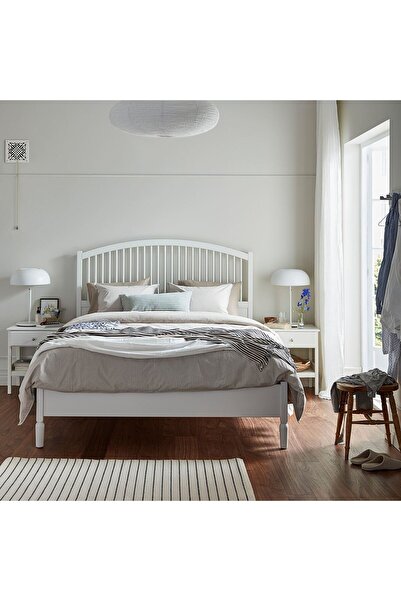 IKEA çift kişilik karyola, beyaz, 160x200 cm