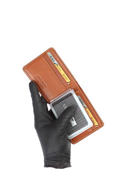 Aka Leather Tan Card Holder Wallet 040 5
